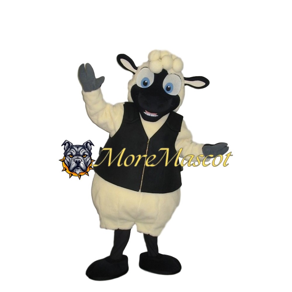 Happy Realistic Sheep Mascot Costume