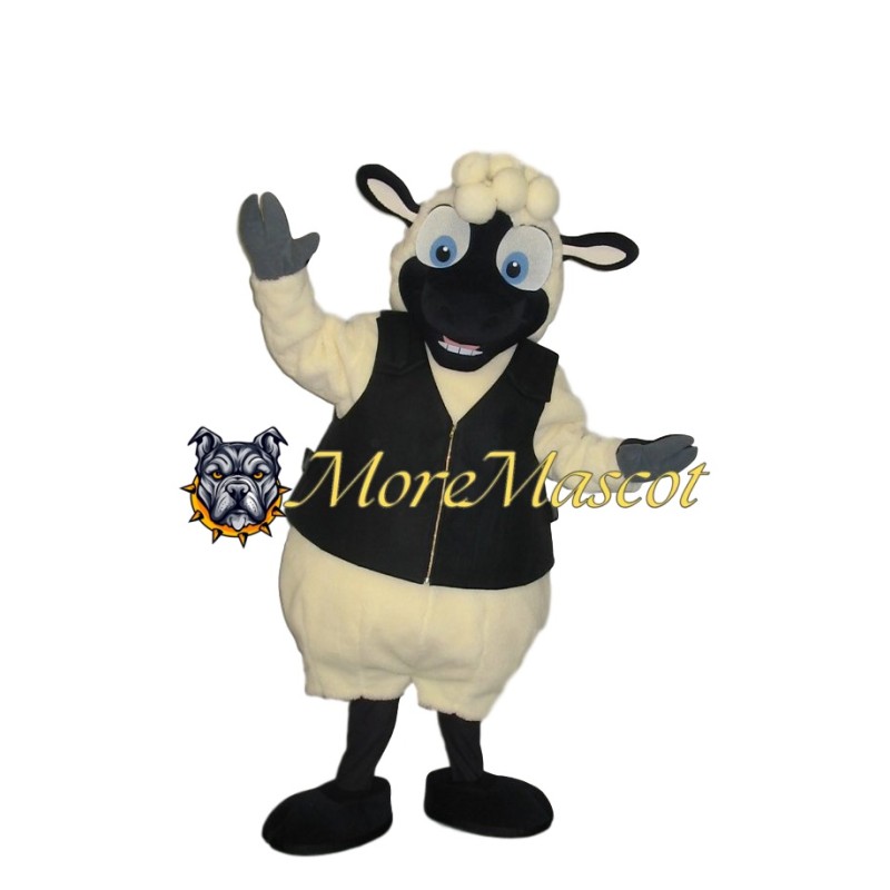 Happy Realistic Sheep Mascot Costume