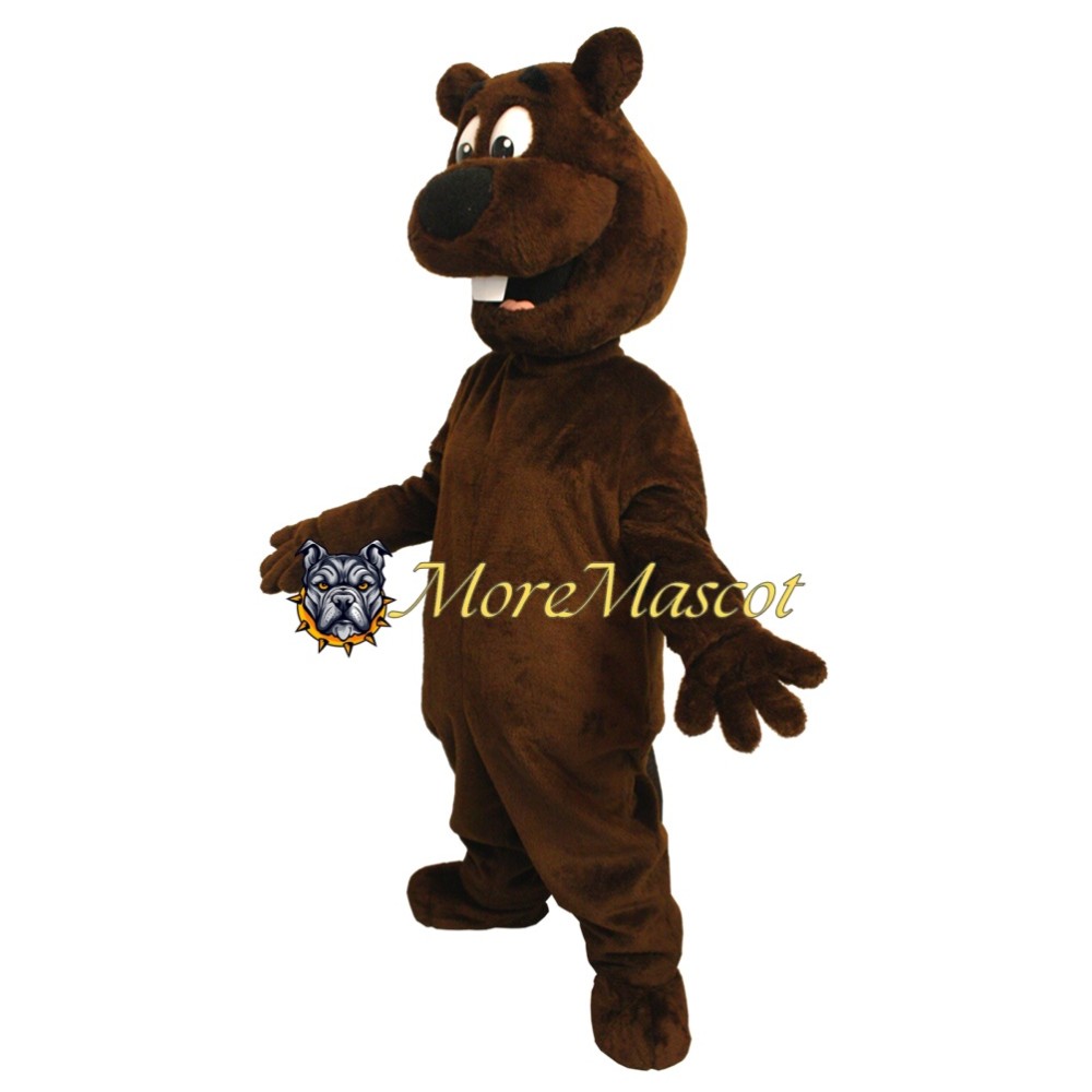 Happy Soft Beaver Mascot Costume