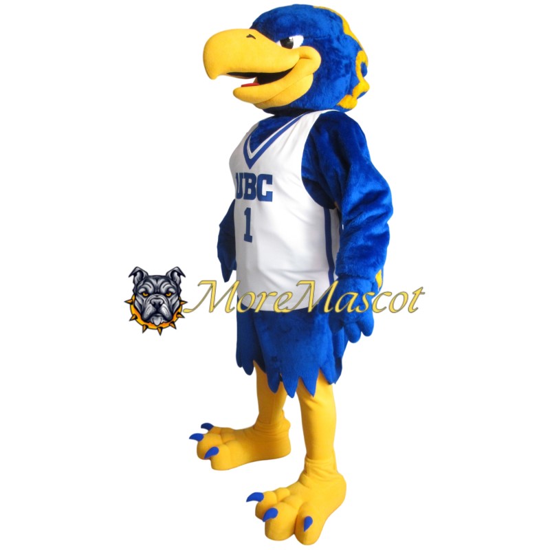 College Blue Hawk Mascot Costume