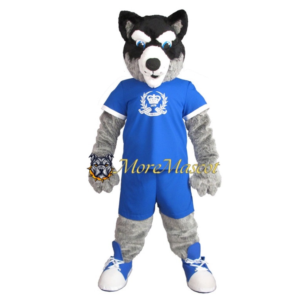 College Husky Dog Mascot Costume