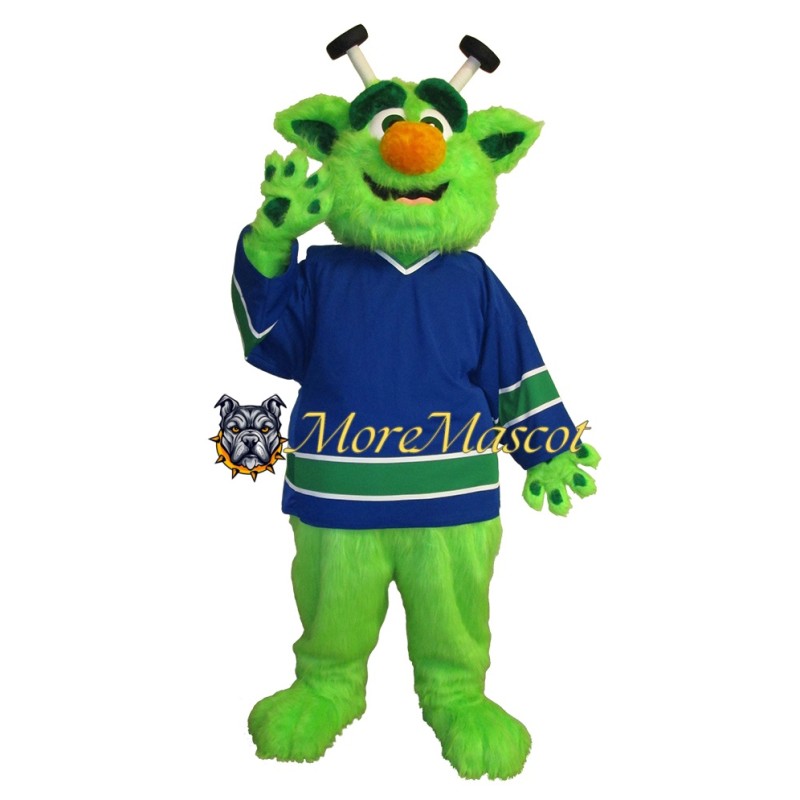 Friendly Green Monster Mascot Costume