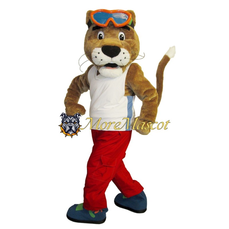 Swimming Leopard Mascot Costume