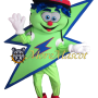 Green Lightning Mascot Costume