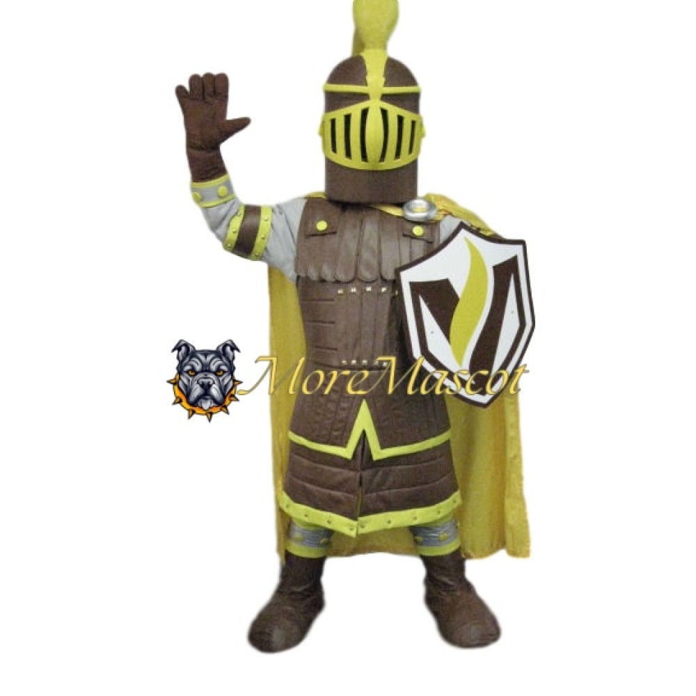 Brown Knight Mascot Costume