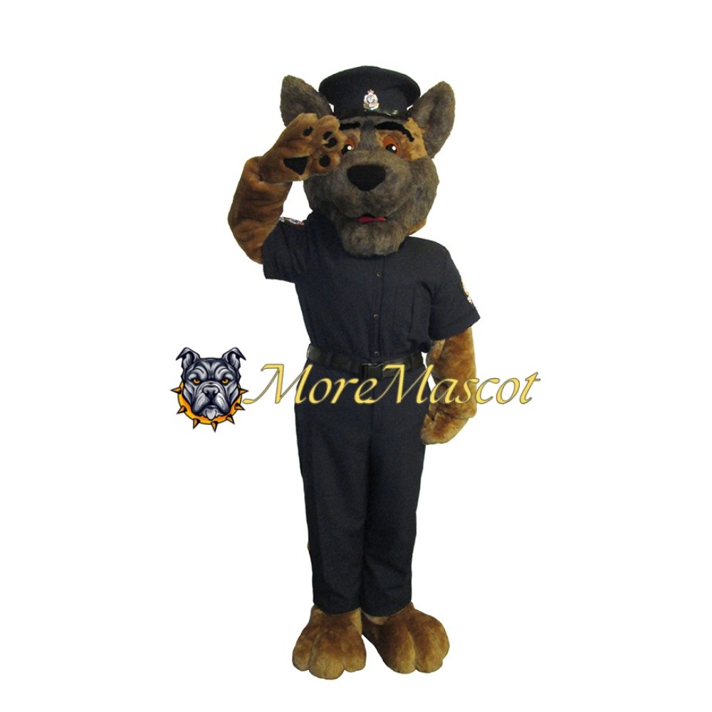 Police Wolf Dog Mascot Costume