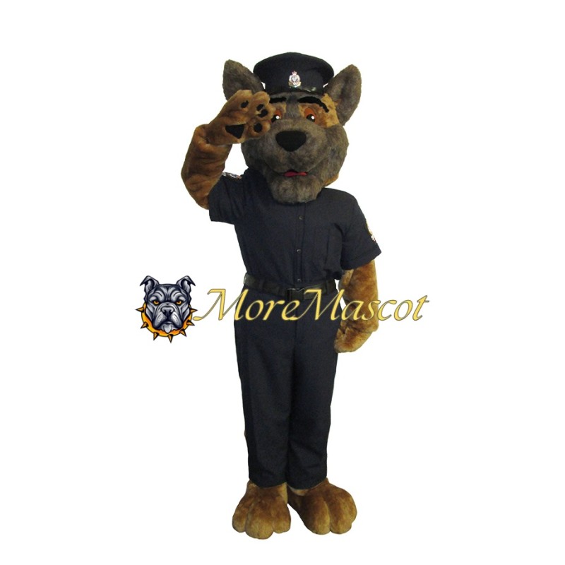 Police Wolf Dog Mascot Costume