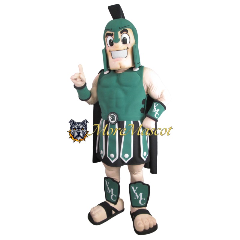 College Green Warrior Mascot Costume