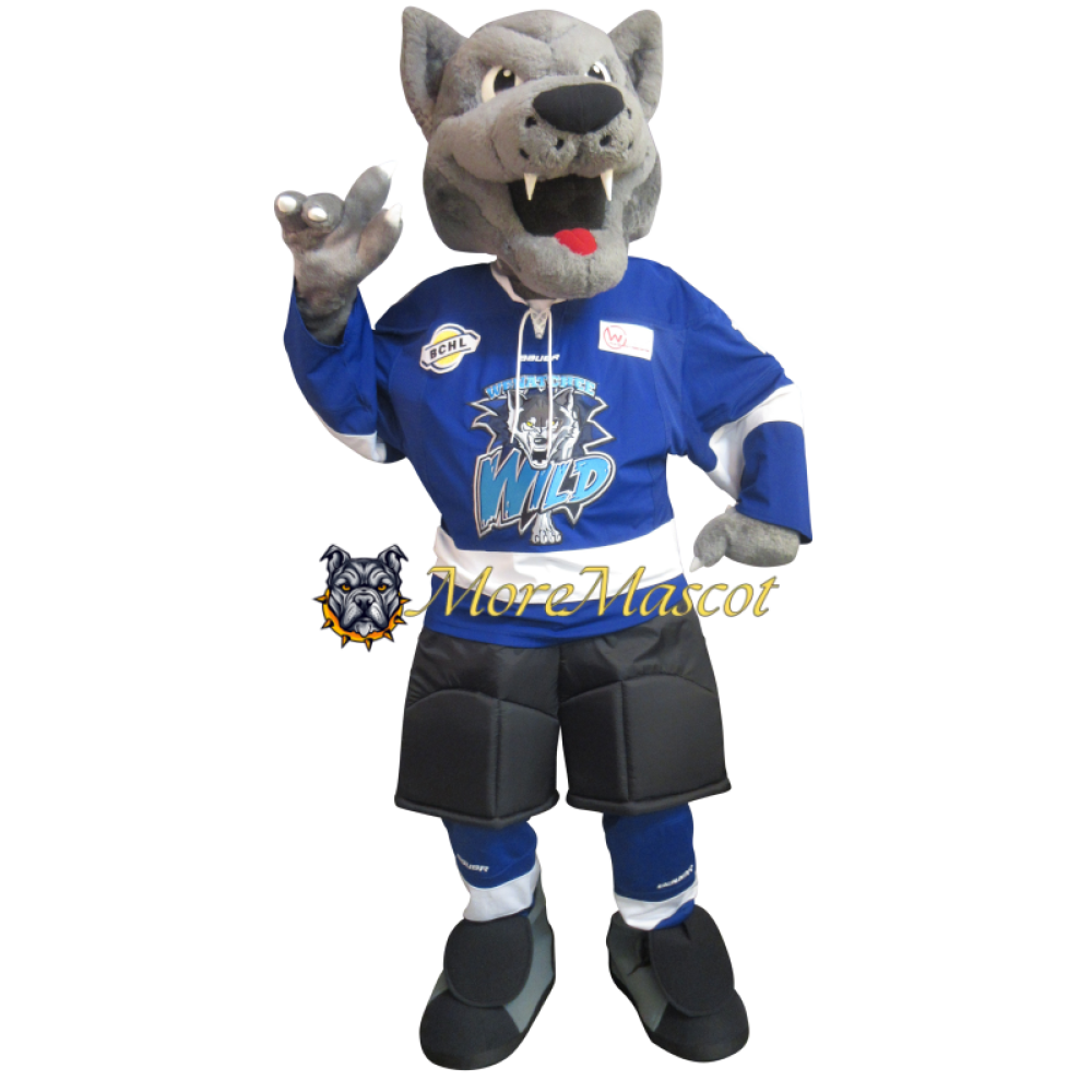 Sports Gray Wolf Mascot Costume