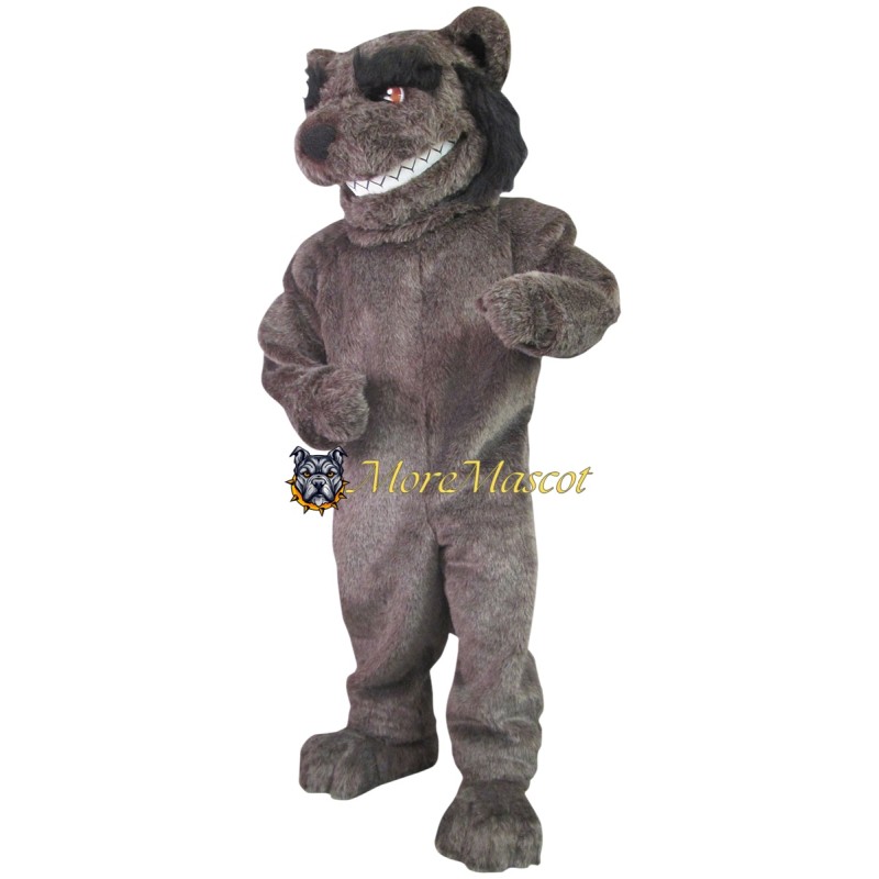 Realistic Grey Bear Mascot Costume