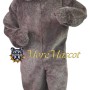 Realistic Grey Bear Mascot Costume