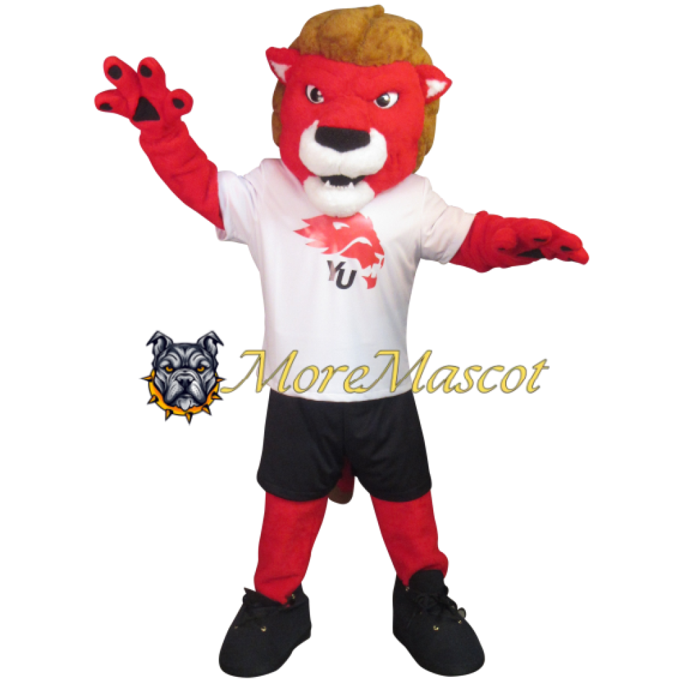 University Red Lion Mascot Costume