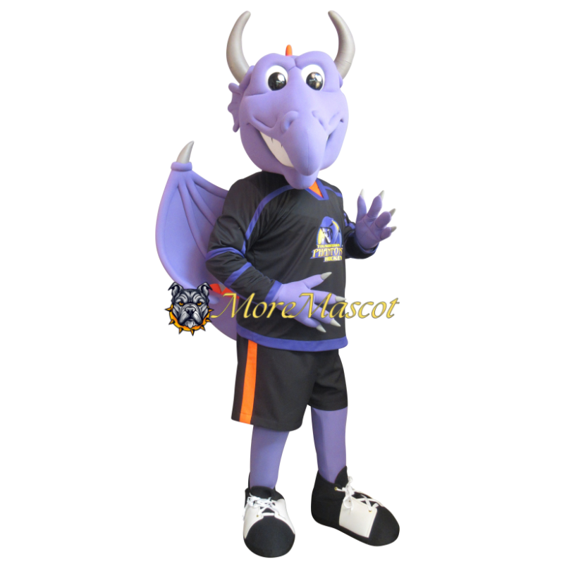 Sport Purple Dragon Mascot Costume