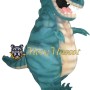 Realistic Blue Dinosaur Mascot Costume