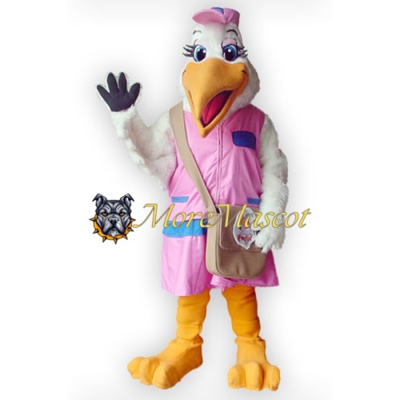 Beautiful White Bird Mascot Costume