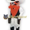 White Cowboy Mascot Costume