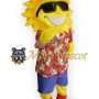 Happy Cool Sun Mascot Costume