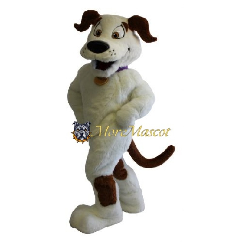 White Puppy Mascot Costume