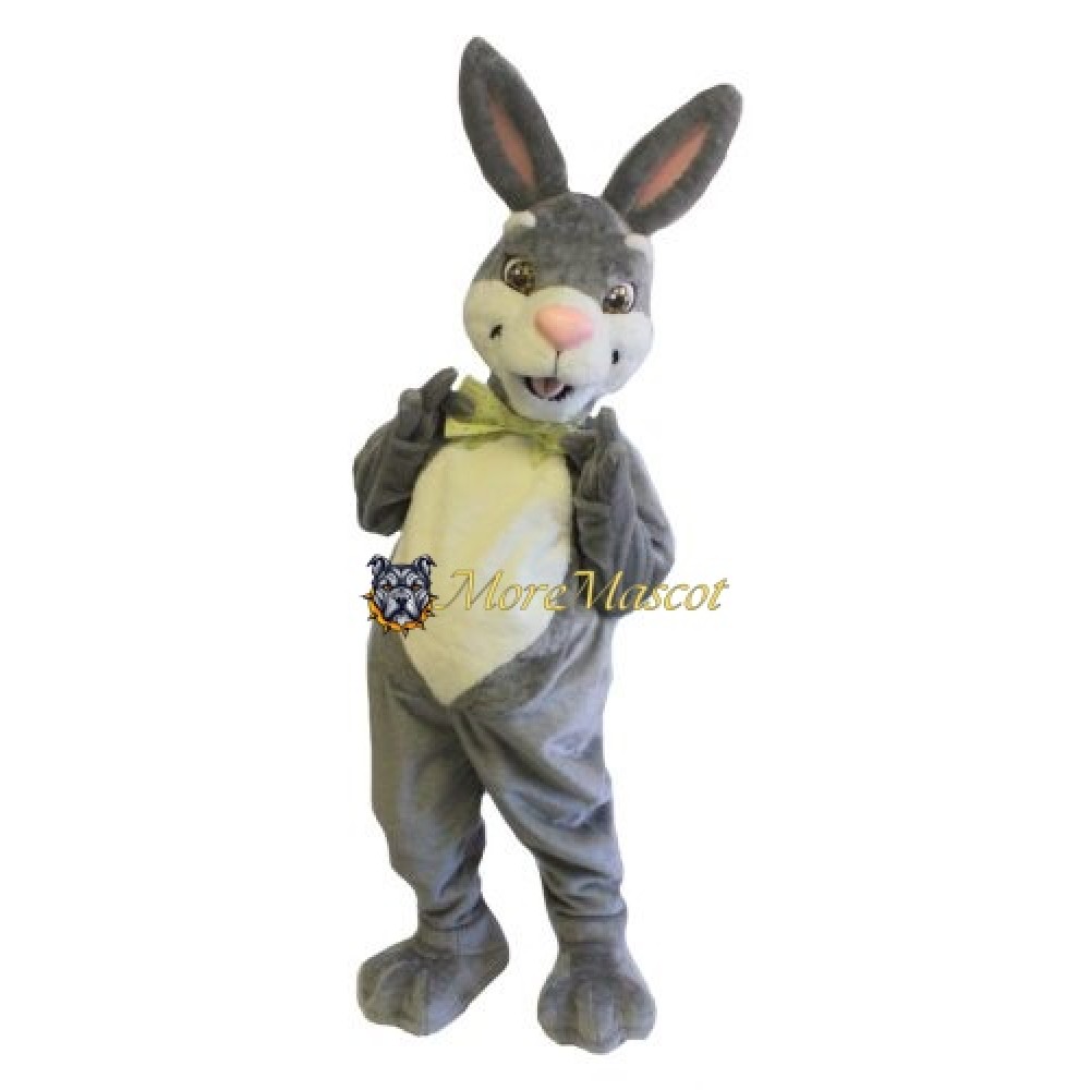 Gray Bunny Mascot Costume