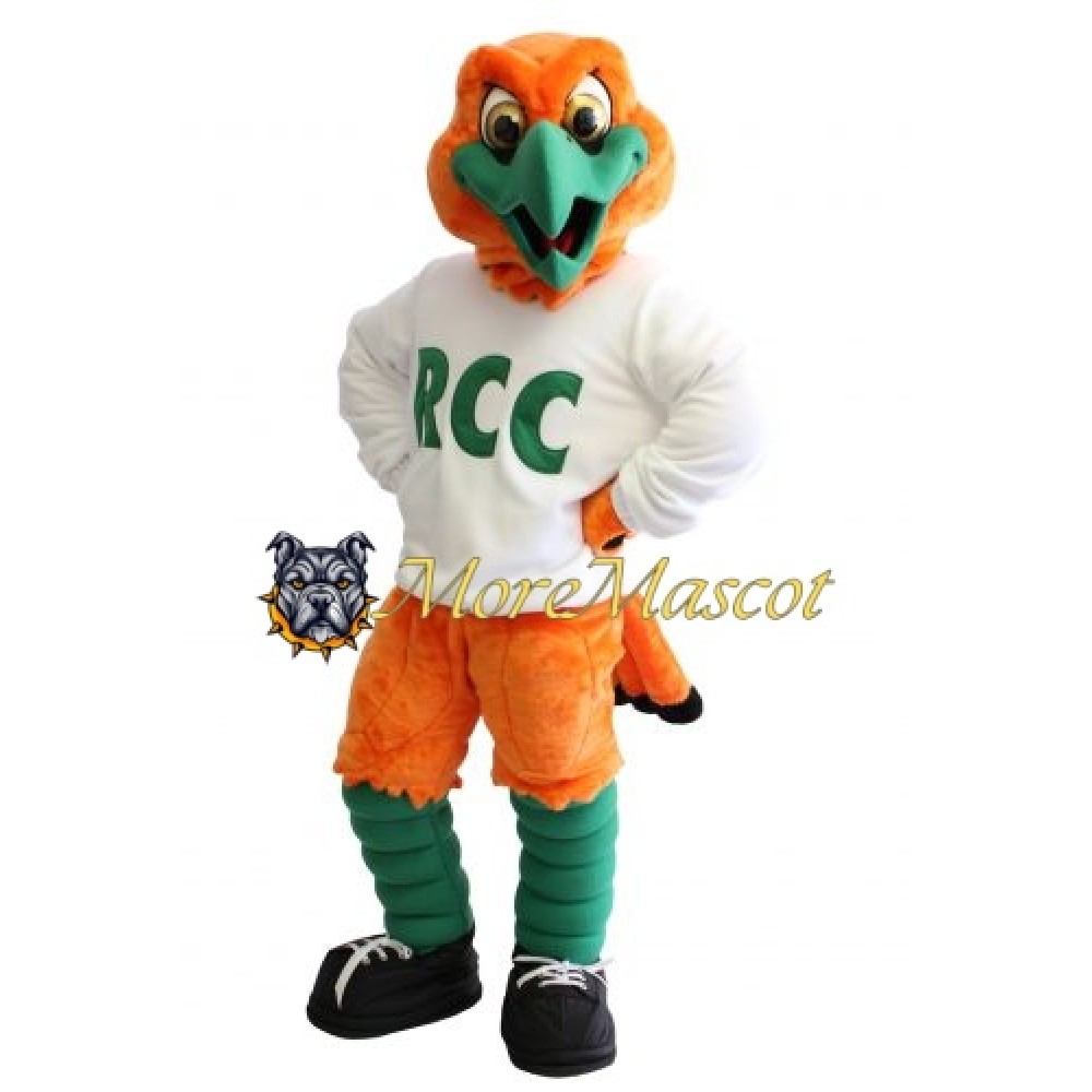 College Orange Falcon Mascot Costume