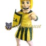 Muscle Yellow Warrior Mascot Costume