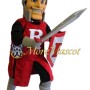 Realistic Red Knight Mascot Costume