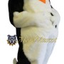 Realistic Black & White Dog Mascot Costume