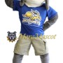 Sport Grey Rabbit Mascot Costume