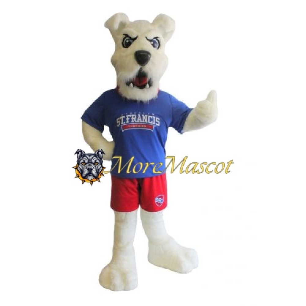 University White Dog Mascot Costume