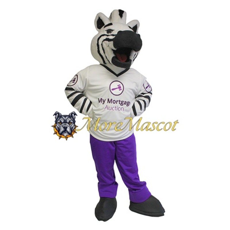 Happy Zebra Mascot Costume