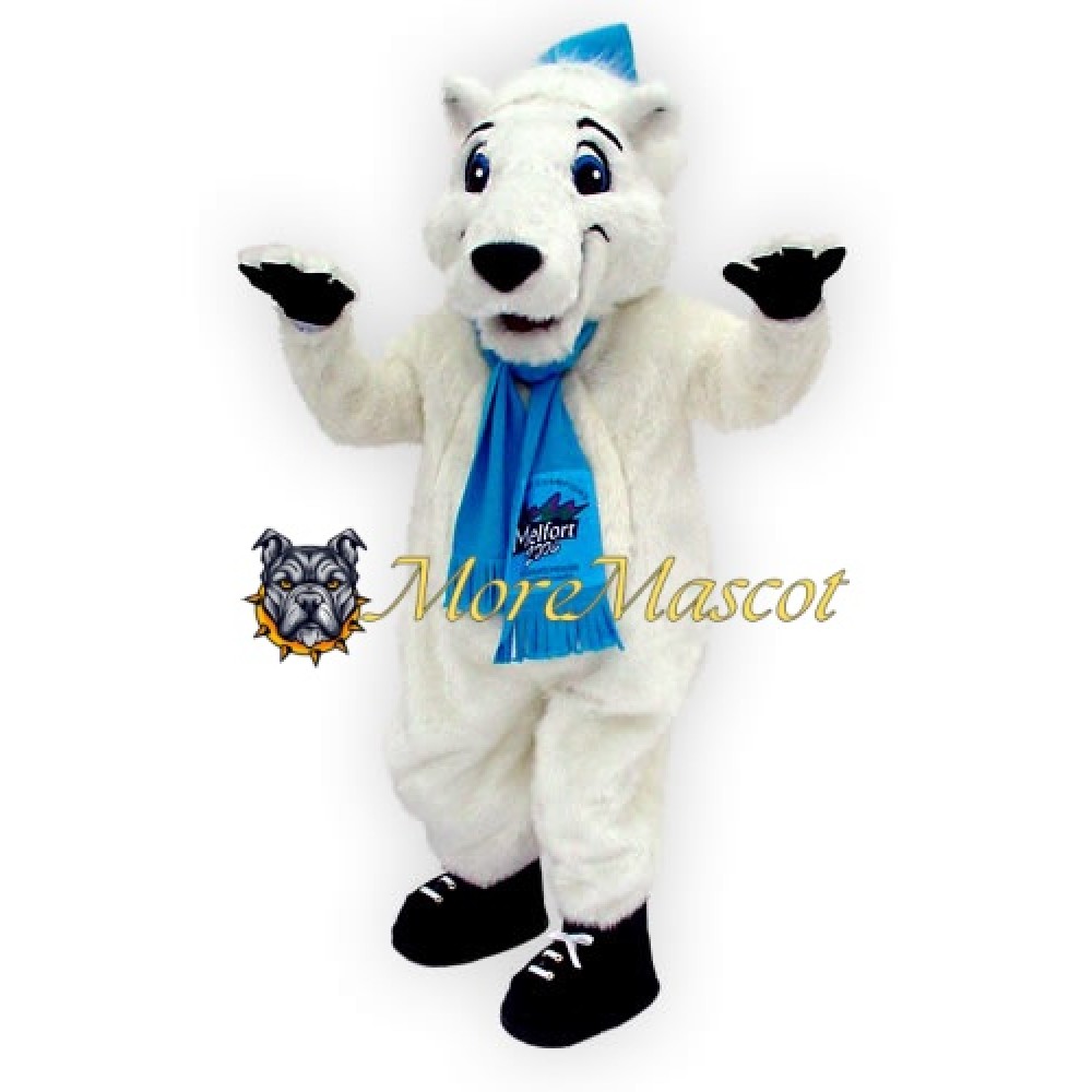 White Panther Mascot Costume