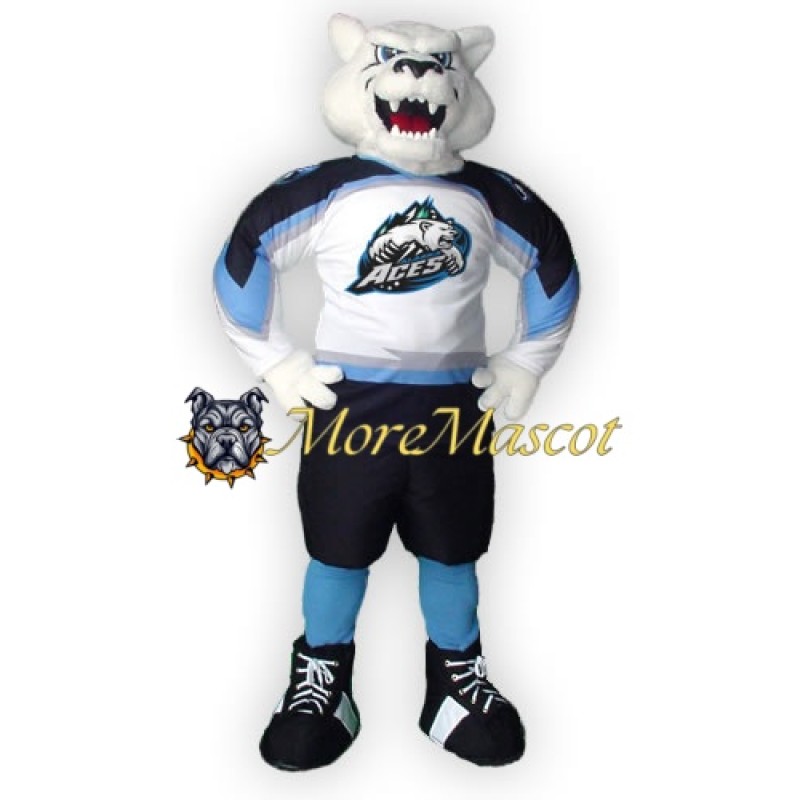 Power White Bear Mascot Costume