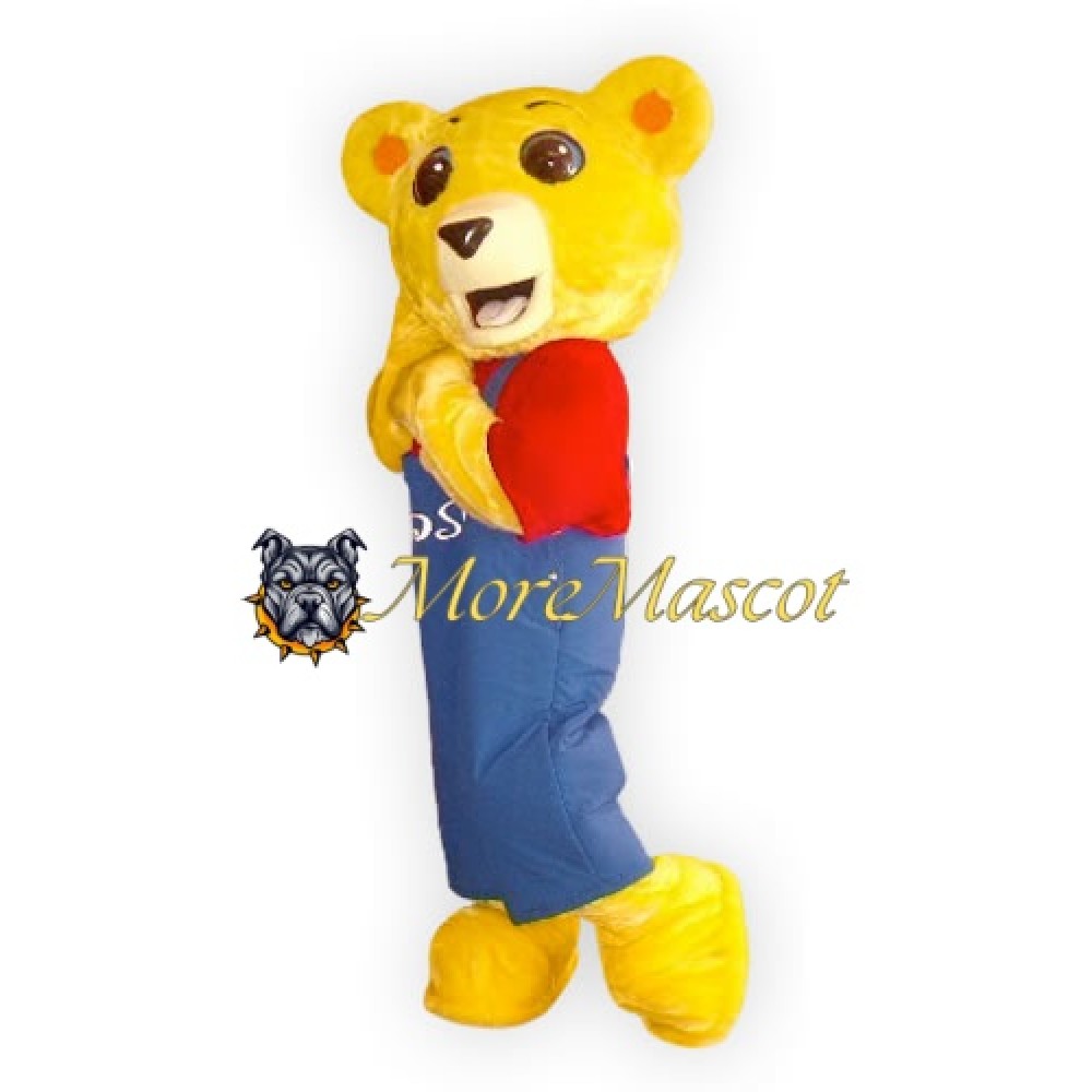 Yellow Bear Boy Mascot Costume