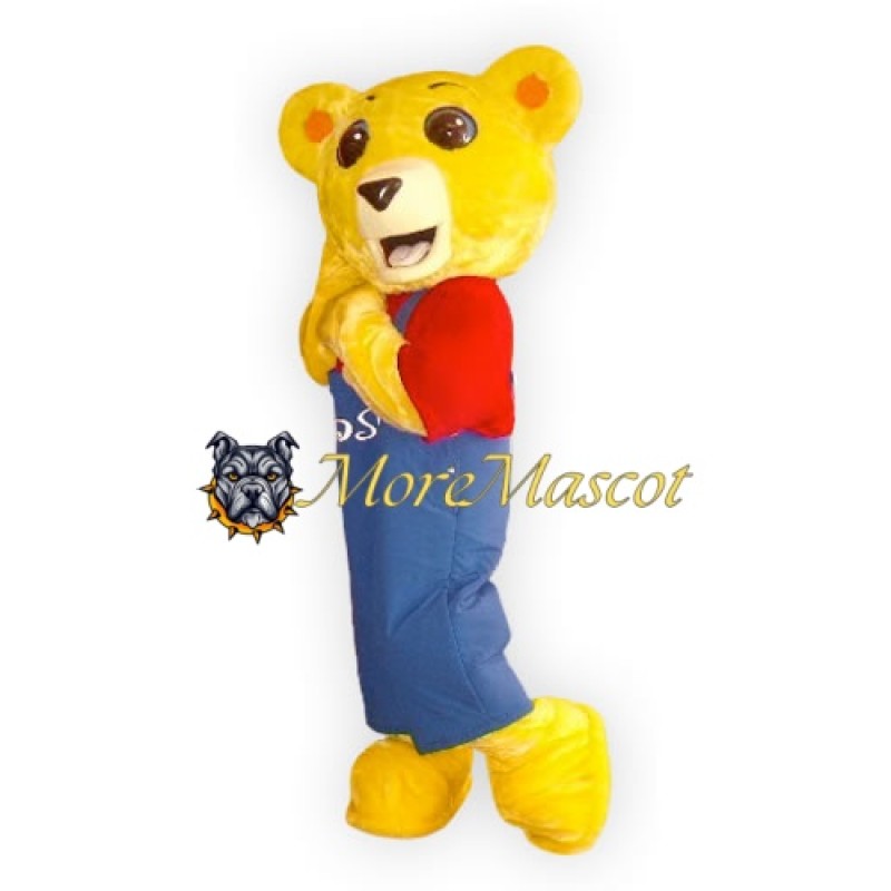 Yellow Bear Boy Mascot Costume