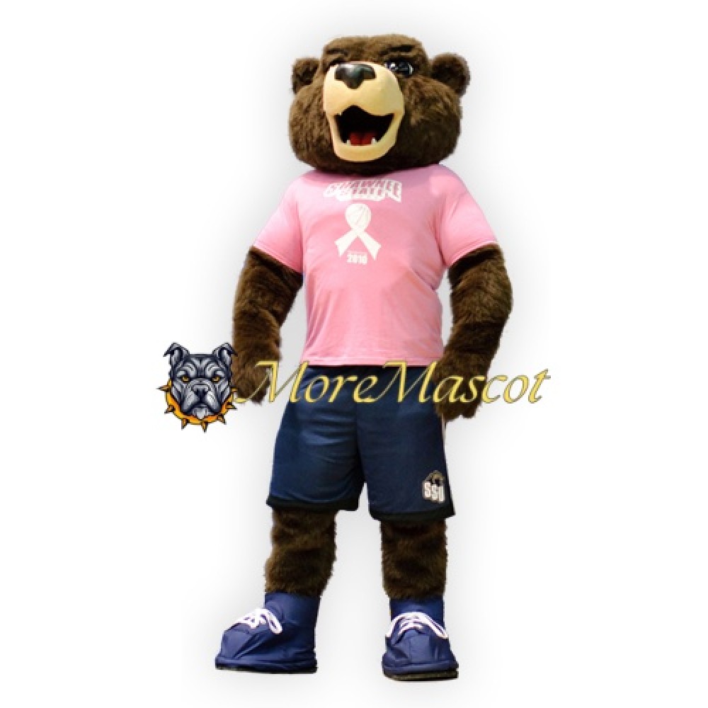 Realistic Power Bear Mascot Costume