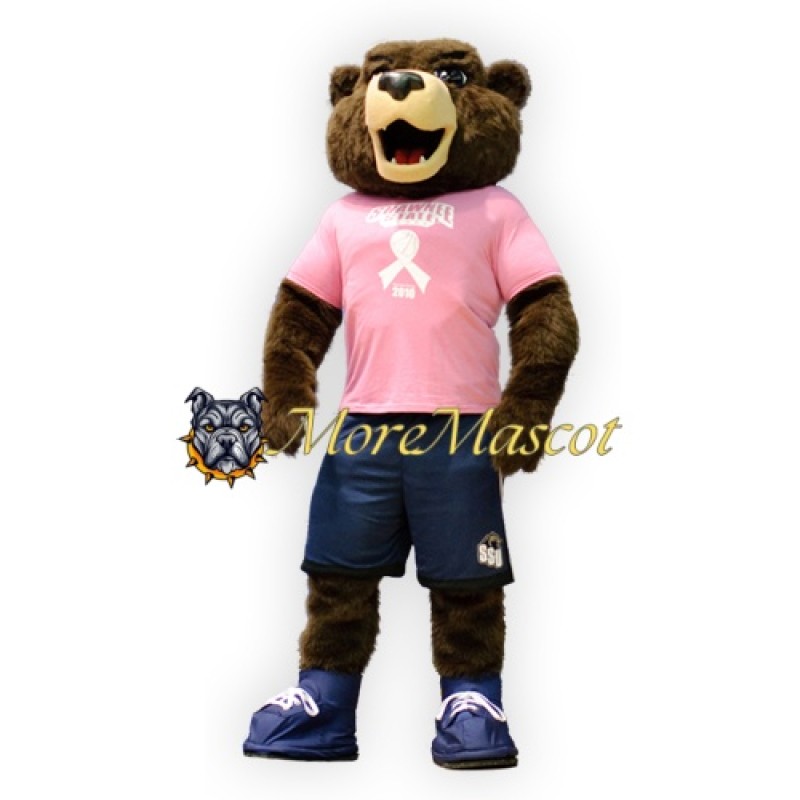 Realistic Power Bear Mascot Costume