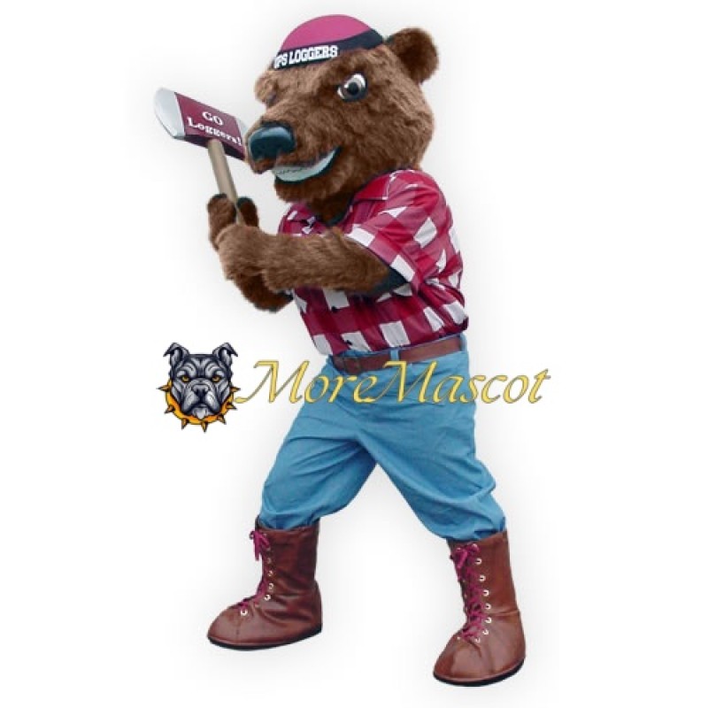 Logging Bear Mascot Costume