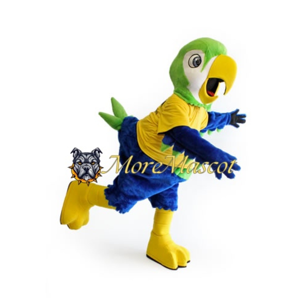 Realistic Blue Parrot Mascot Costume