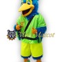 Happy Blue Bird Mascot Costume