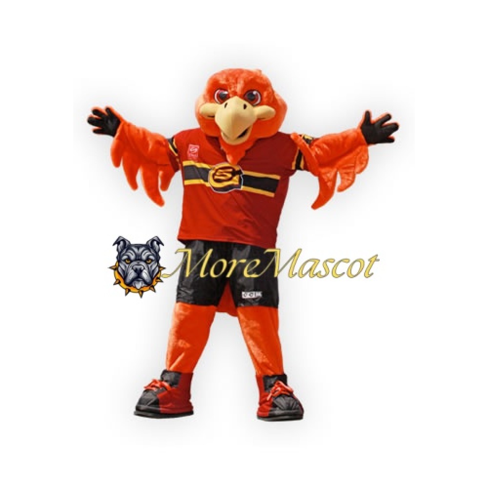 Sport Orange Eagle Mascot Costume