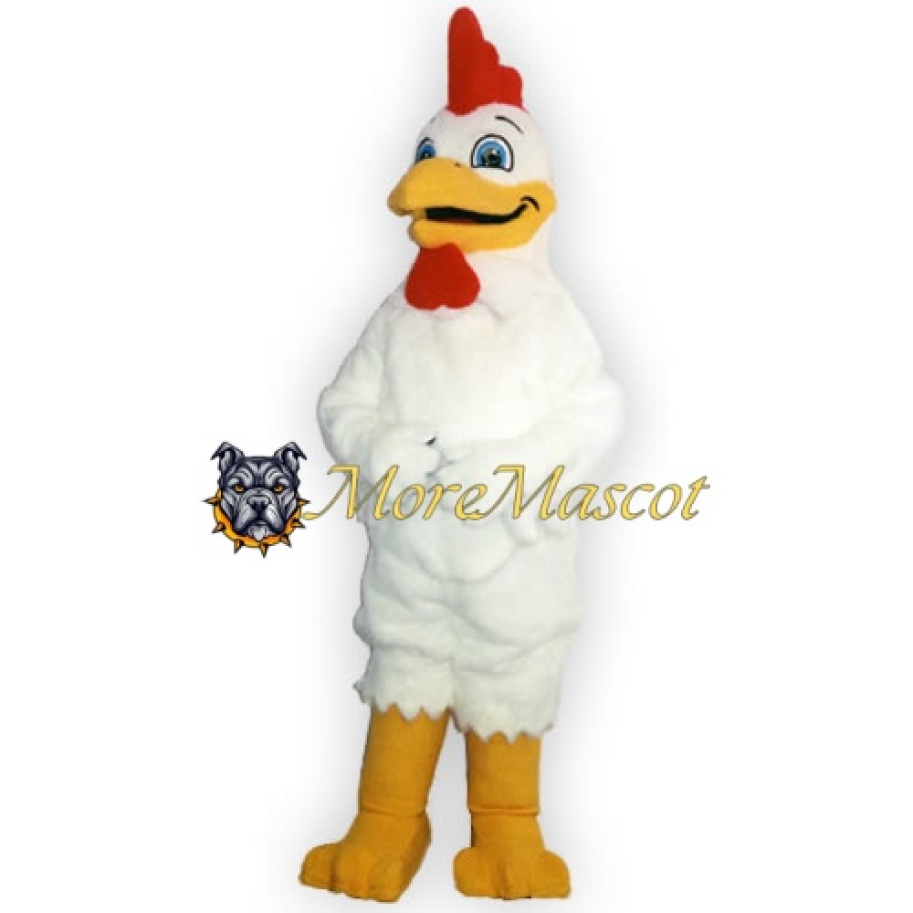 Soft White Cock Mascot Costume