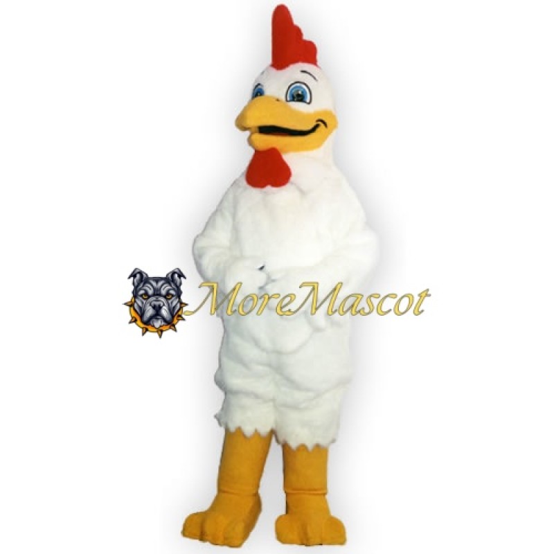 Soft White Cock Mascot Costume