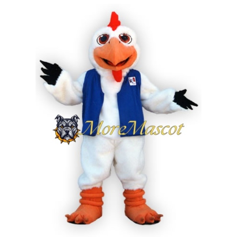 Kind White Chicken Mascot Costume