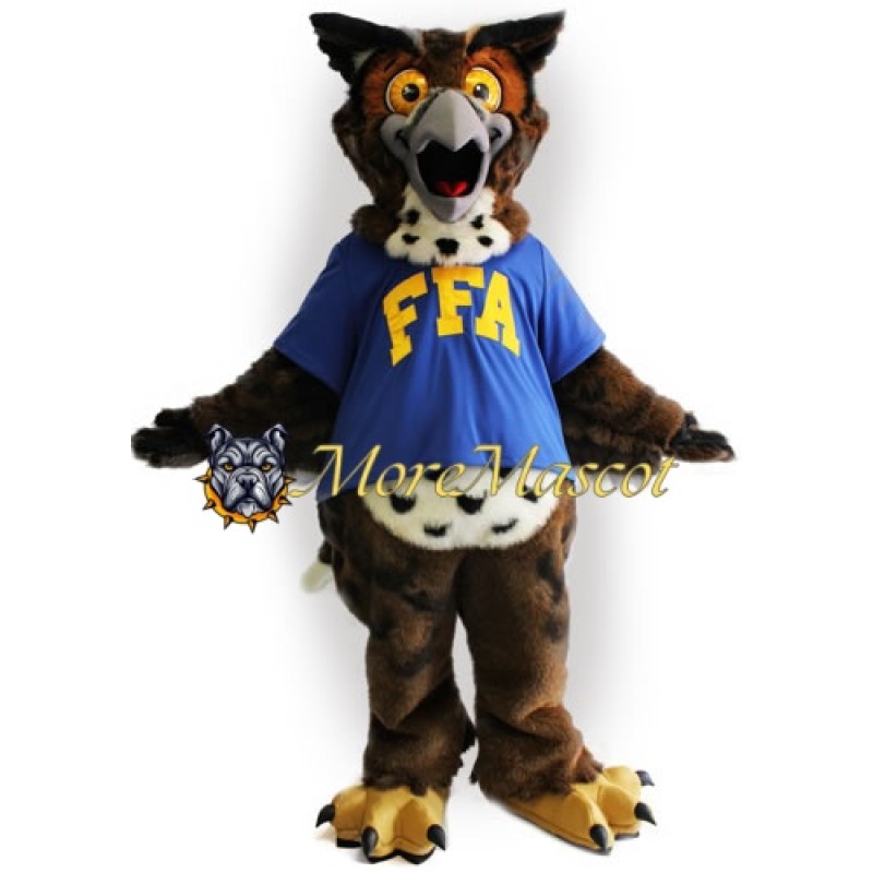 Superb Brown Owl Mascot Costume