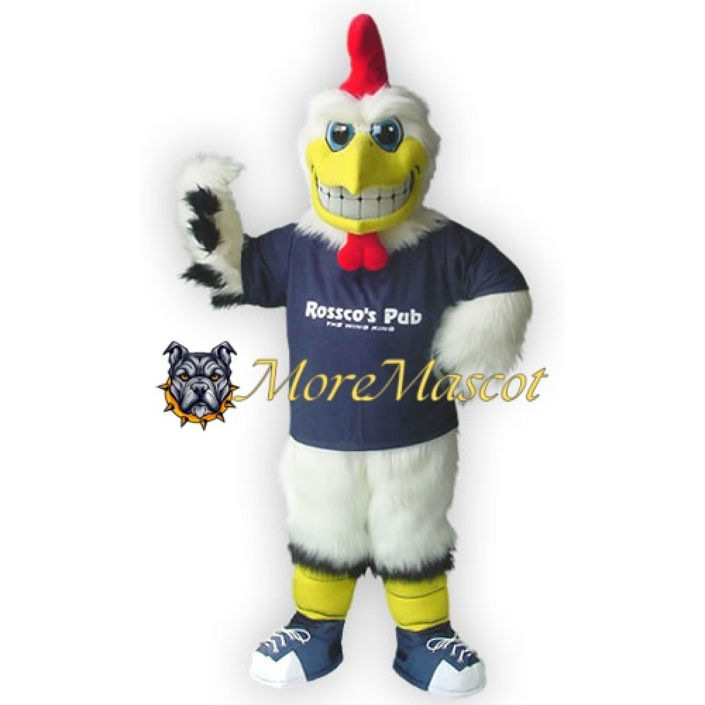 Power White Cock Mascot Costume