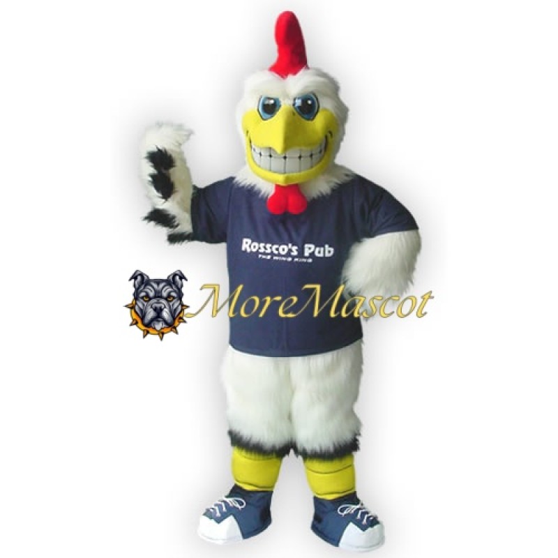Power White Cock Mascot Costume