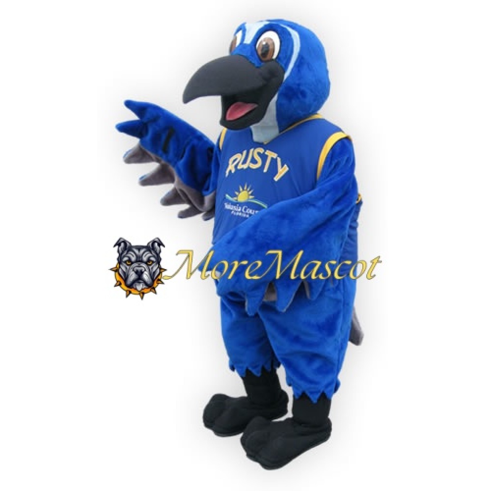Realistic Blue Bird Mascot Costume