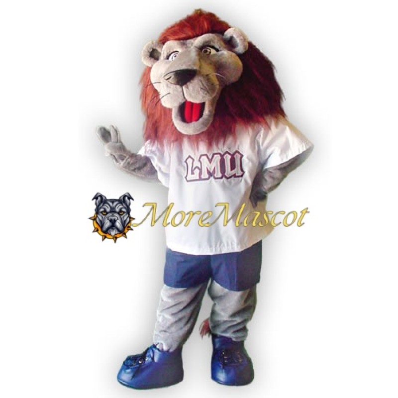 University Gray Lion Mascot Costume