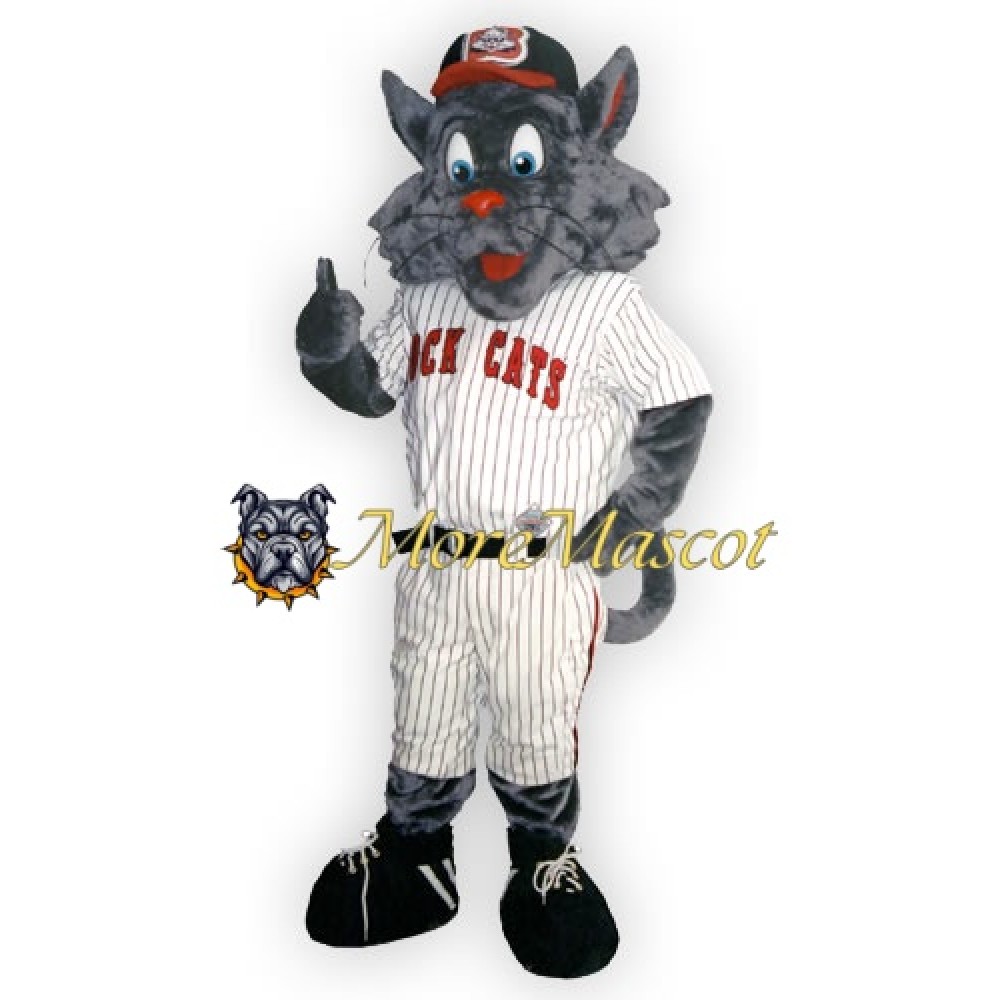 Sport Grey Cat Mascot Costume