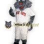 Sport Grey Cat Mascot Costume